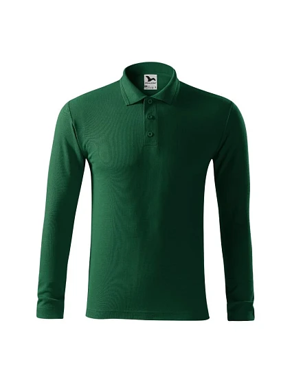 Pique Polo LS M model 20116638 tmavě zelená polokošile - Malfini Pique Polo LS M model 20116638 tmavě zelená polokošile - Malfini