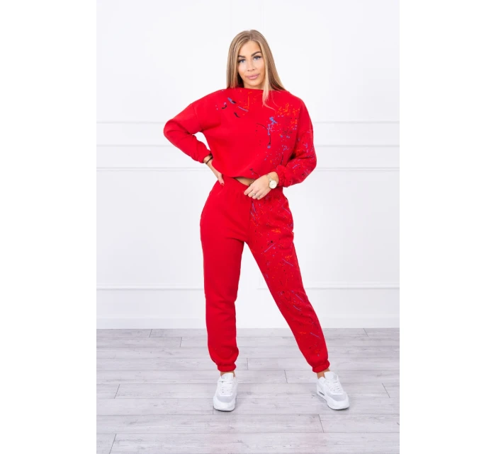 Izolovaná sada s barevným potiskem červená