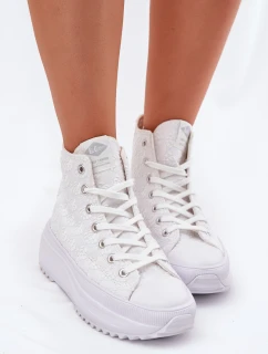 Vysoké Dámské Tenisky Lee Cooper LCW-25-31-3461L Bílé