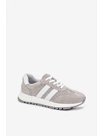 Dámské tenisky z pravé semišové šedé model 22069511 - EVENTO Dámské tenisky z pravé semišové šedé model 22069511 - EVENTO