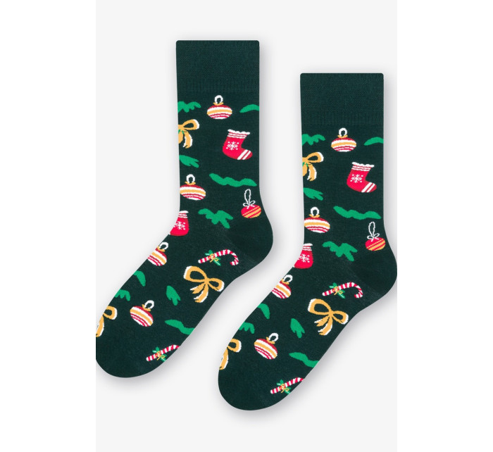 Dámské vzorované vánoční ponožky 078