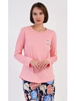 Dámské pyžamo dlouhé Květy Dámské pyžamo dlouhé Květy