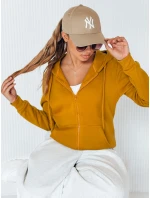 Dámská mikina na zip s kapucí camel BY0227