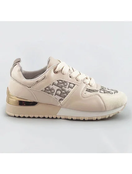 Béžové dámské tenisky se podrážkou model 17195567