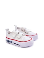 Dětské látkové tenisky se suchým zipem BIG STAR model 21594950 Bílá - Big Star Shoes Dětské látkové tenisky se suchým zipem BIG STAR model 21594950 Bílá - Big Star Shoes