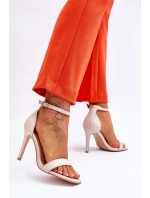 Módní sandály Beige béžové model 21612457 - VINCEZA