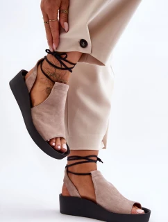 Semišové sandály na Beige model 21625234 - Zazoo