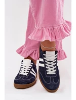 model 22026489 Semišové Nízké Dámské Tenisky Tmavě Modré - Zazoo