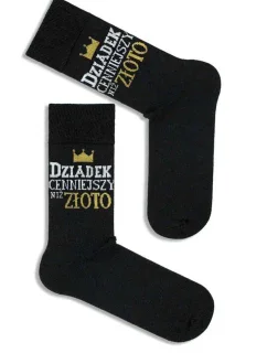 PÁNSKÉ PONOŽKY DĚDEČEK VZÁCNĚJŠÍ NEŽ ZLATO 0125.101