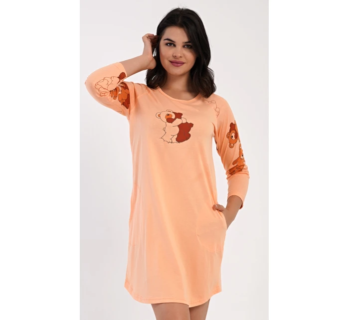 Dámské domácí šaty s tříčtvrtečním rukávem Patricia