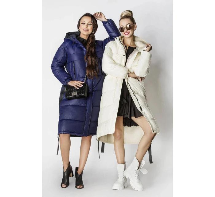 DŁUGA KURTKA ZIMOWA Z  GRANATOWA model 21242823 - Ann Gissy