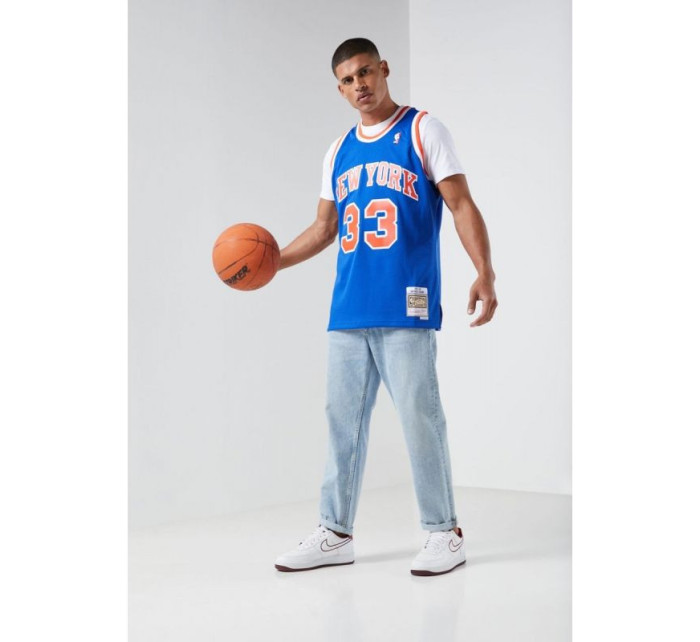 Mitchell & Ness pánské tričko NBA Swingman New York Knicks Patric Ewing SMJYGS18186-NYKROYA91PEW