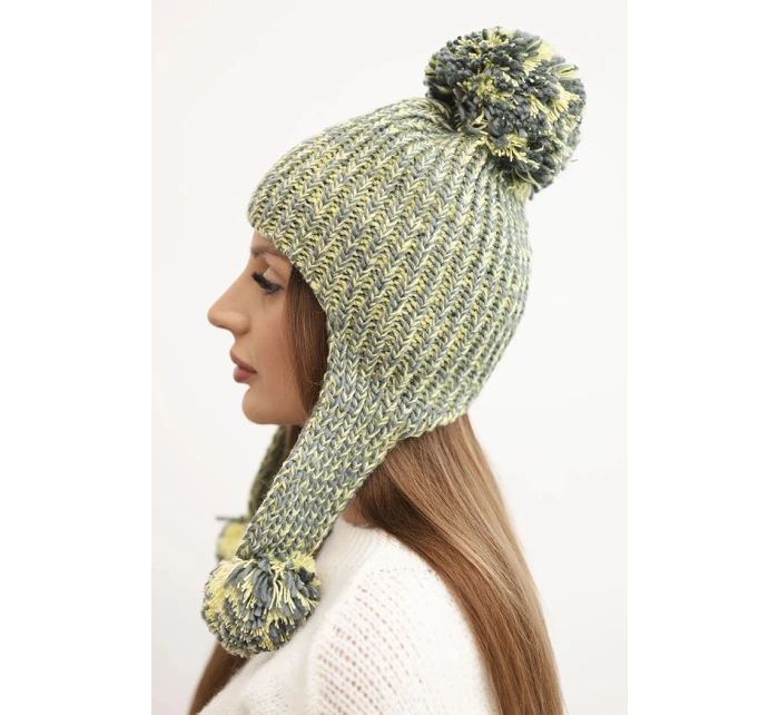 Dámská čepice s ušima Emma K343 žlutá Dámská čepice s ušima Emma K343 žlutá