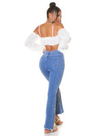 Sexy Highwaist flared Jeans with decorative seam