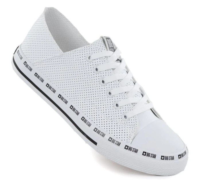 W model 22018124 bílé prolamované nízké tenisky - Big Star W model 22018124 bílé prolamované nízké tenisky - Big Star