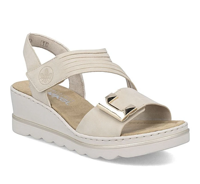 Dámské lila sandály na platformě Rieker 67410-62