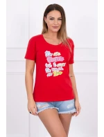 Halenka s potiskem Perfektní červená