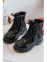 Dětské Boty Lakovane Se Zipem Černá Tibbie Dětské Boty Lakovane Se Zipem Černá Tibbie