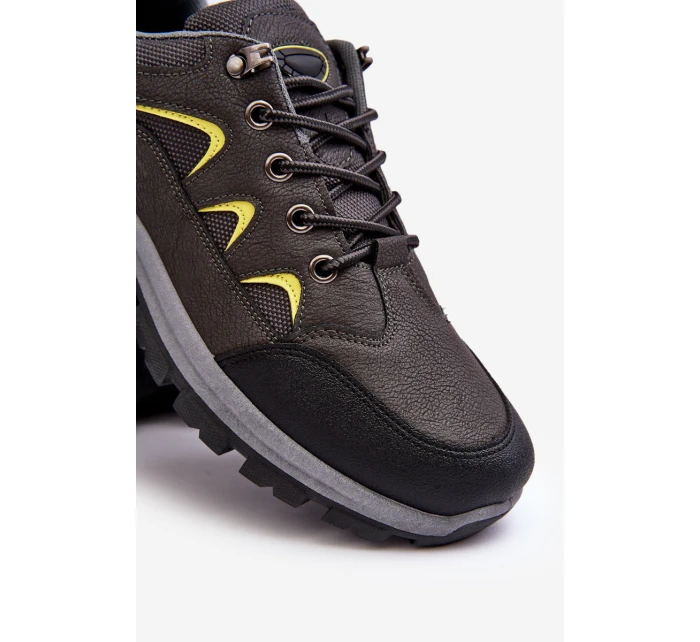 Mužské sportovní trekové boty šedé model 21639356 - Boto