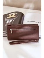 Velká Dámská Peněženka s Ražbou Eko Kůže Čokoládová Martiel