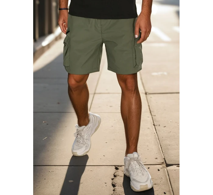 Pánské látkové bojové šortky zelené FashionStreet SX2510