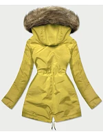 Dámská teplá zimní bunda lemon beige (w559)