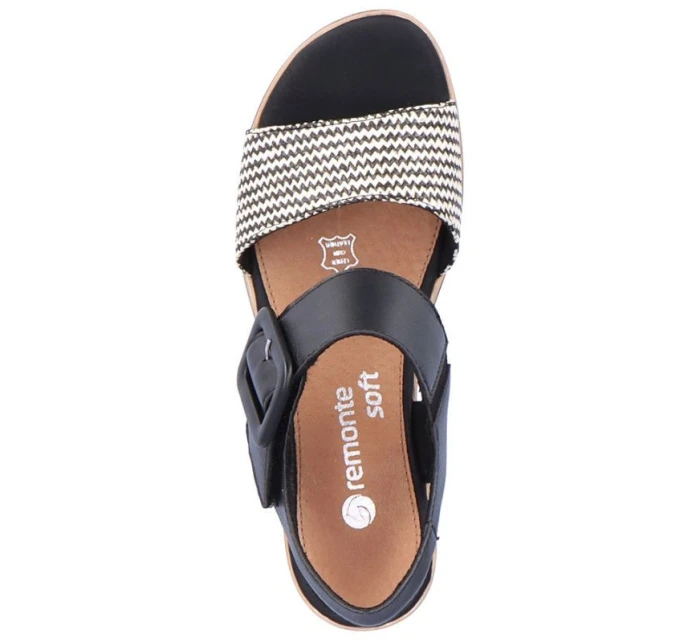 Remonte W RKR646 kožené sandály na platformě