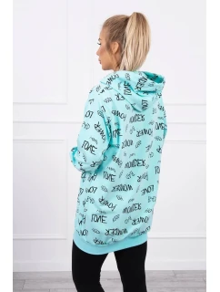 Mikina s nápisem mint