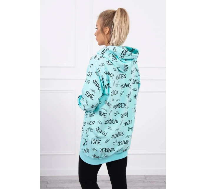 Mikina s nápisem mint