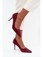 Dámské lodičky s eko bordové model 21711438 - Boto