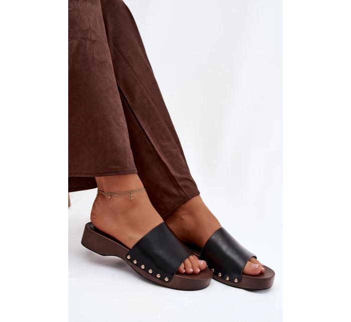 Dámské pantofle se zlatými černé model 21918782 - Boto