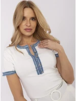 T shirt NM TS model 20989497 ecru - FPrice T shirt NM TS model 20989497 ecru - FPrice