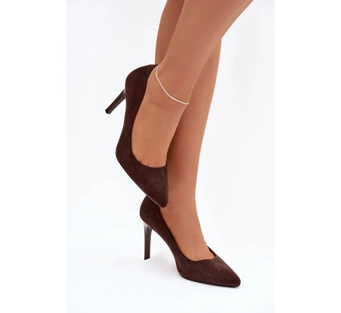 Dámské lodičky Sergio Leone – čokoládové Dámské lodičky Sergio Leone – čokoládové