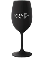 KRÁSNÁ KRÁLOVNA KRÁSY - černá sklenice na víno 350 ml KRÁSNÁ KRÁLOVNA KRÁSY - černá sklenice na víno 350 ml