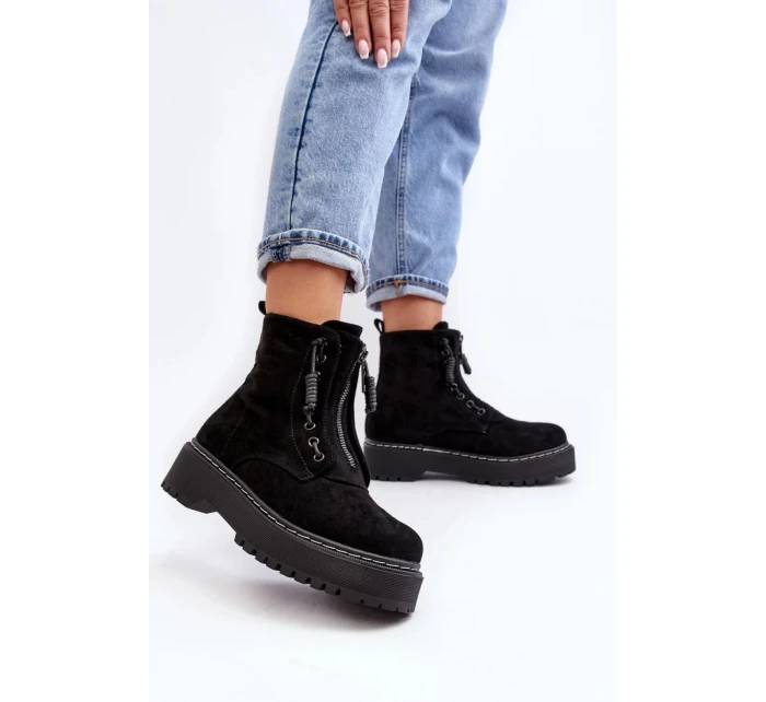 Dámské kotníkové boty M532-1 model 190537 Černá - ERYNN Dámské kotníkové boty M532-1 model 190537 Černá - ERYNN