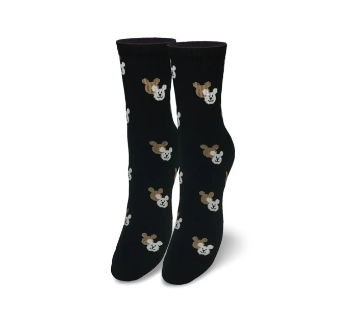 DÁMSKÉ PONOŽKY S HLAVOU MEDVÍDKA SE STÍNEM 0200.142