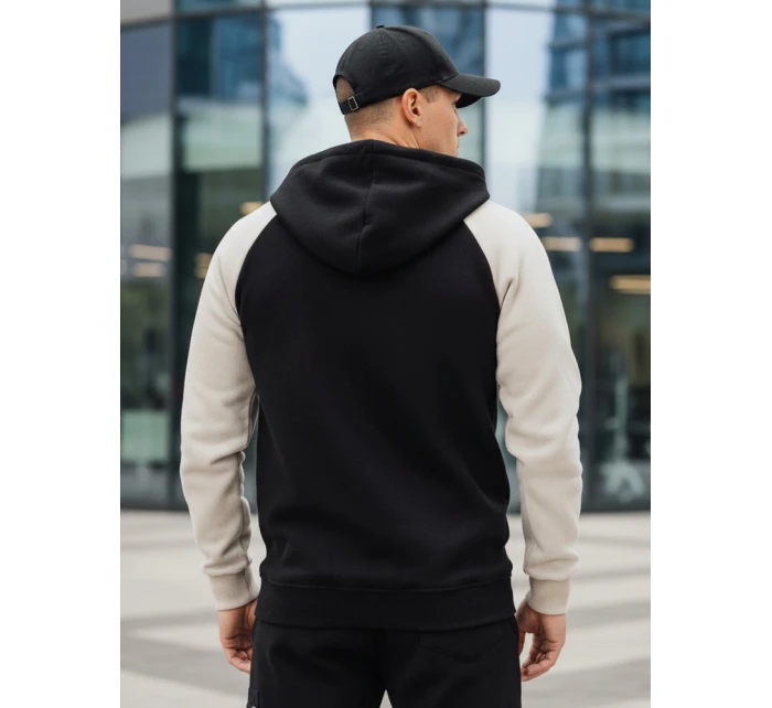 Pánská základní mikina s kapucí s a černými pruhy Dstreet model 21986006 - FashionStreet