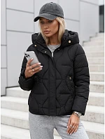 Kurtka damska zimowa pikowana z kapturem czarna model 22350701 - FashionStreet