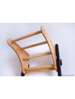 DŘEVĚNÝ KOVOVÝ GYMNASTICKÝ ŽEBŘÍK S DŘEVĚNOU LAVIČKOU 711W