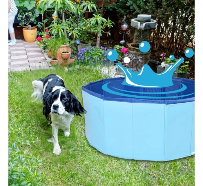 SKLÁDACÍ ZAHRADNÍ BAZÉN PRO PSY 80X30CM SASKA GARDEN