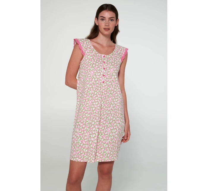 Noční košile s knoflíkovou légou model 19697242 - Vamp