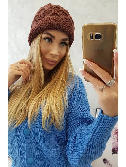 Roma fleecová čepice hnědá model 18749877 - K-Fashion