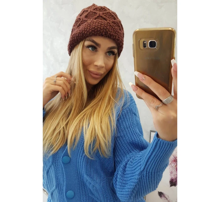 Roma Bis fleecová čepice K235 hnědá Roma Bis fleecová čepice K235 hnědá