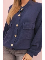 Dámská mušelínová košile s dlouhým rukávem granátová Dámská mušelínová košile s dlouhým rukávem granátová