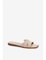 Dámské ploché sandály s Eko semišové světle béžové model 21943332 - Boto