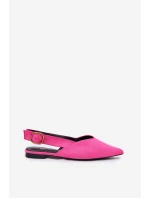 Baleríny s Zlatým Přezkou Eco Semišové Růžové model 21937565 - Boto