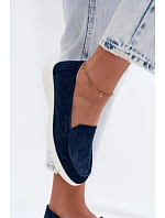 Dámské mokasíny z přírodního semiše Vinceza 95360 tmavě modré Dámské mokasíny z přírodního semiše Vinceza 95360 tmavě modré