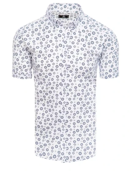 Pánské bílé tričko s krátkým rukávem Dstreet model 21969095 - FashionStreet