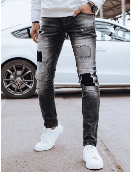 Pánské džínové kalhoty šedé FashionStreet UX4293 Pánské džínové kalhoty šedé FashionStreet UX4293