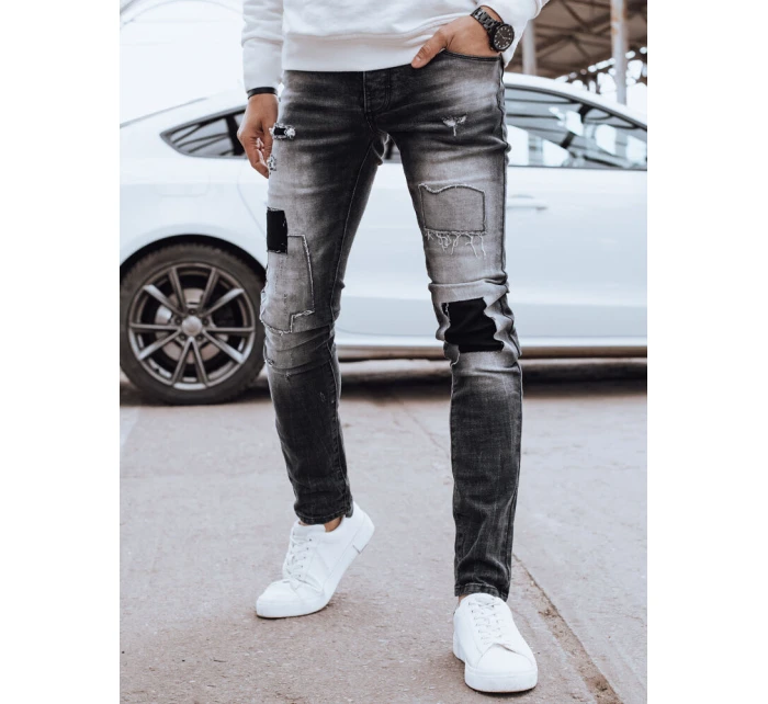 Pánské džínové kalhoty šedé FashionStreet UX4293 Pánské džínové kalhoty šedé FashionStreet UX4293